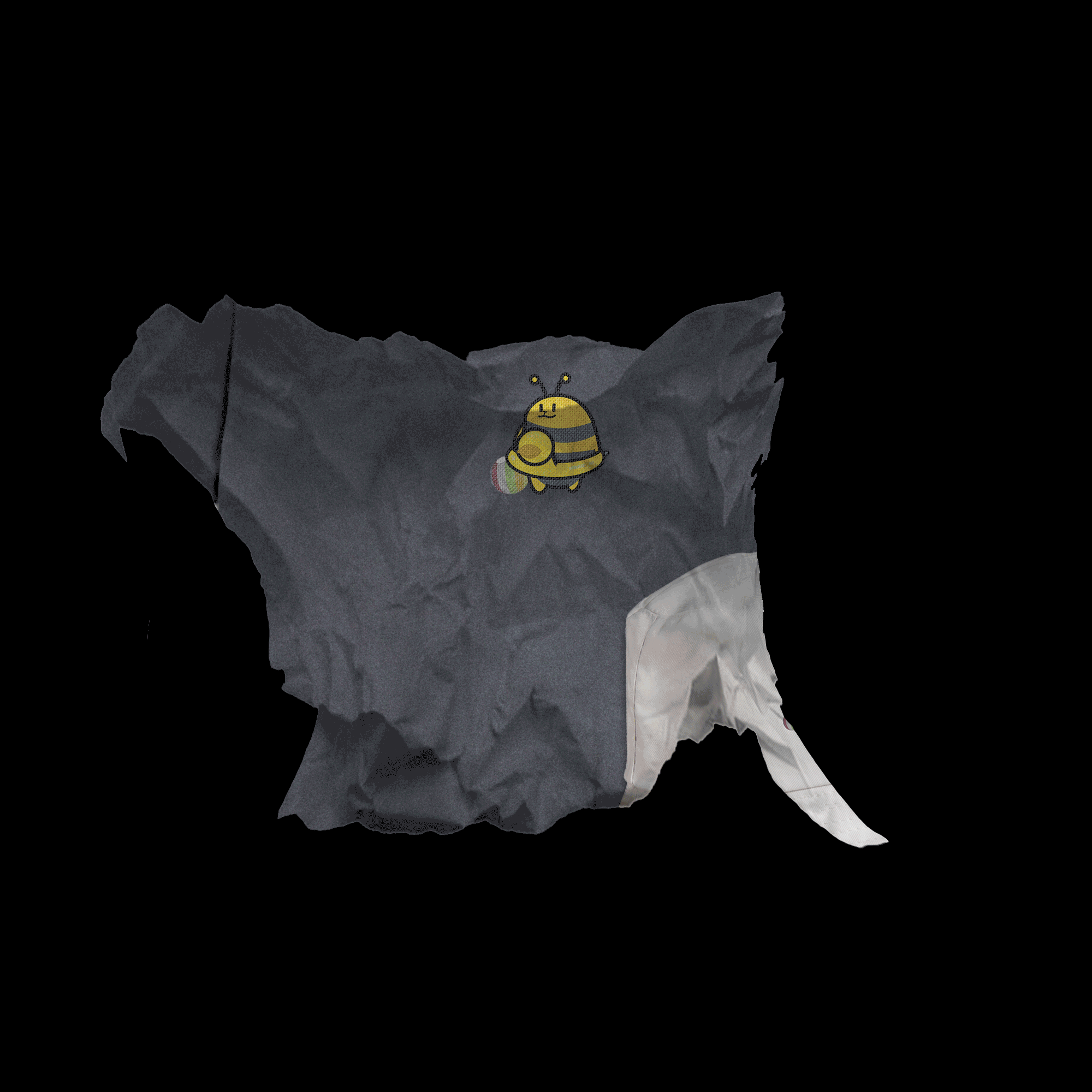 Image of a T-Shirt and Bucket Hat with Bee logo.